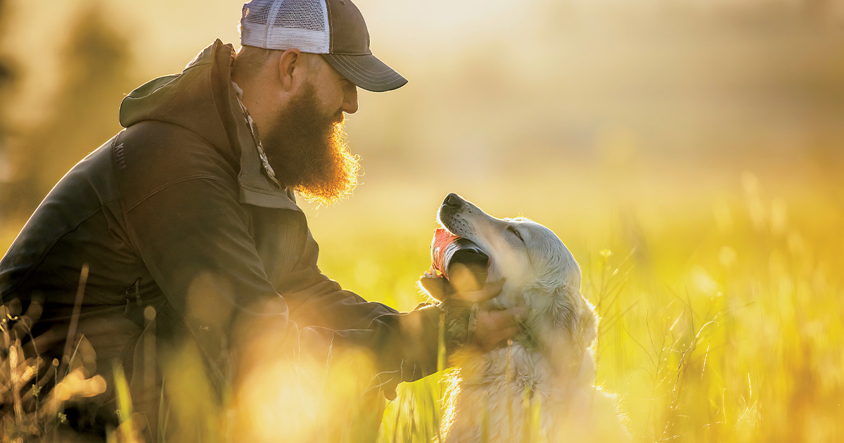 Trainer and retriever during a session. Photo by John Hafner